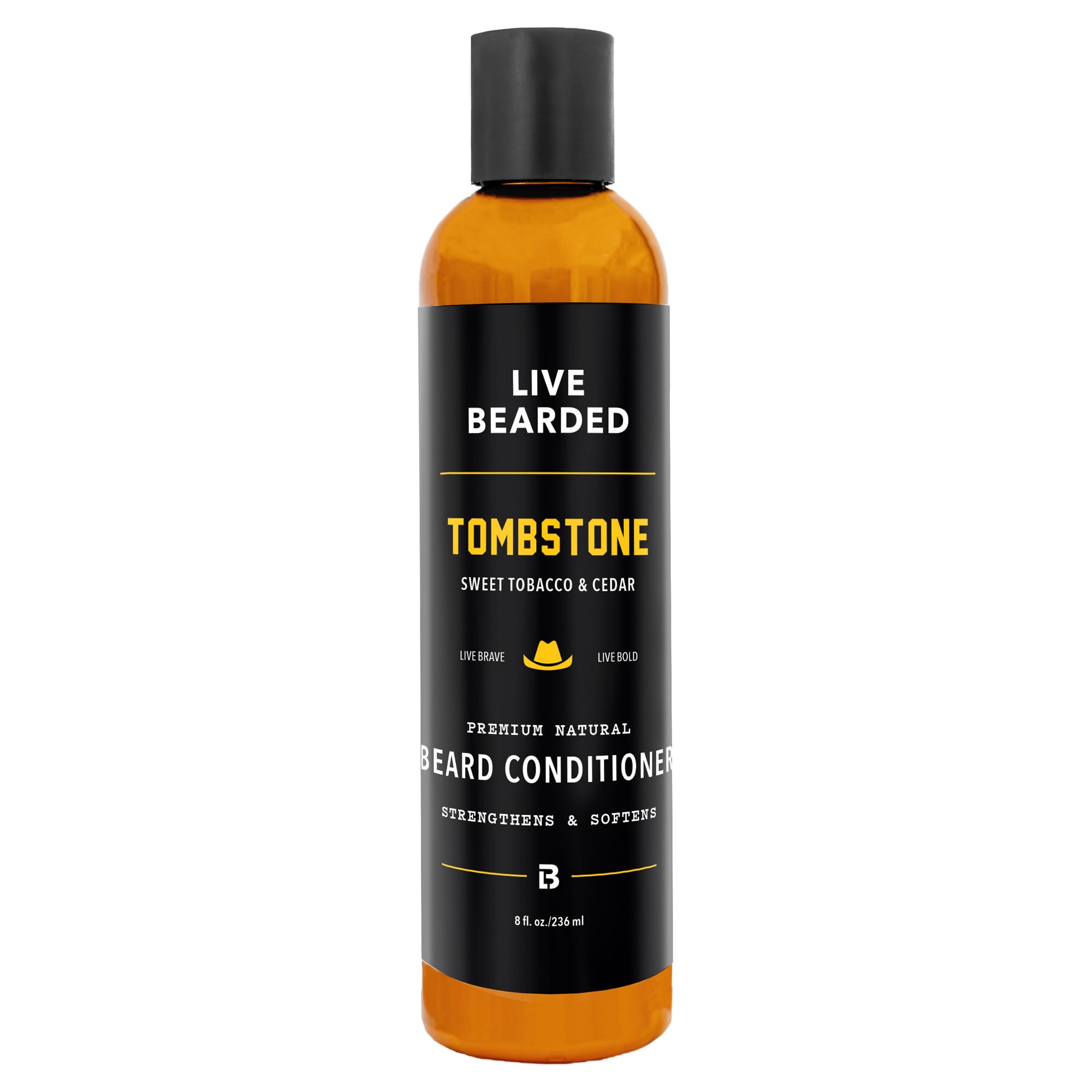 Live Bearded 8oz bottle ready for daily beard conditioning and care