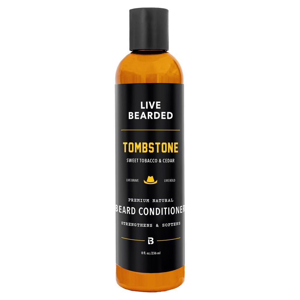 Live Bearded 8oz bottle ready for daily beard conditioning and care