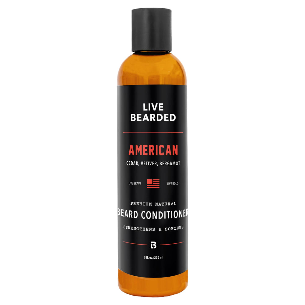 Live Bearded beard conditioner bottle 8 oz for easy grooming and daily softness.
