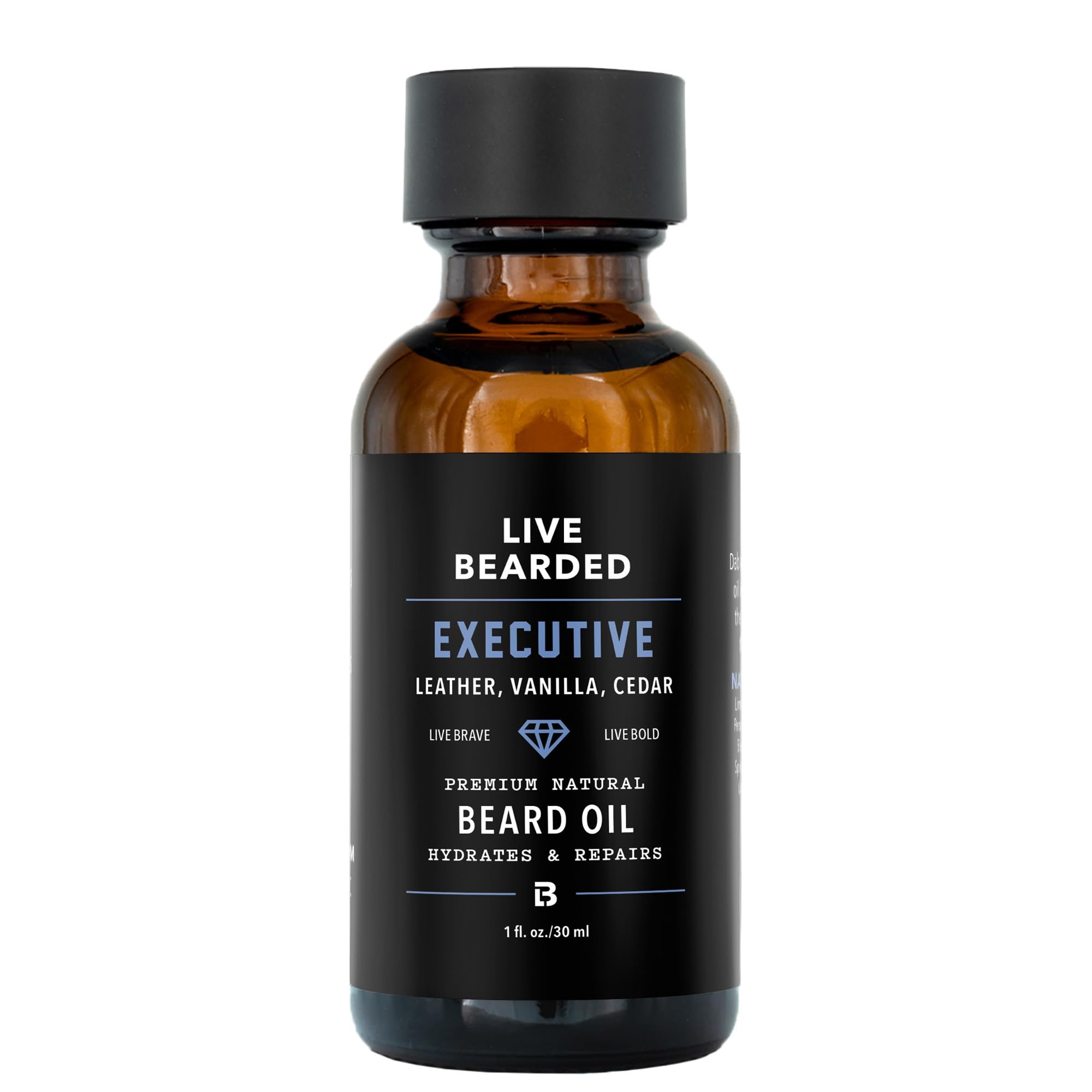 Live Bearded beard oil 1oz bottle hydration for beard and skin.