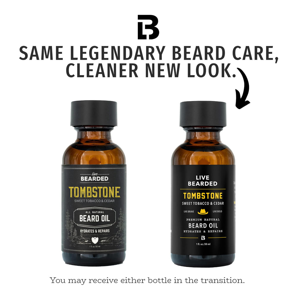 Live Bearded Tombstone scent drops closeup highlighting quick-absorption hydration.