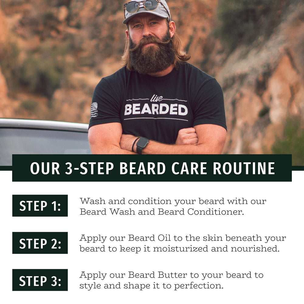Live Bearded beard butter provides light to medium hold while reducing flyaways.