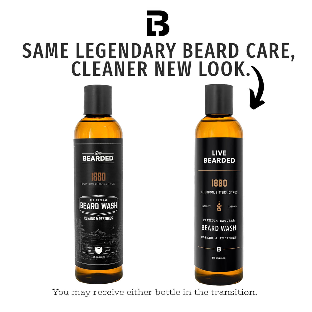 Live Bearded Beard Wash lather demonstrates gentle daily cleansing.