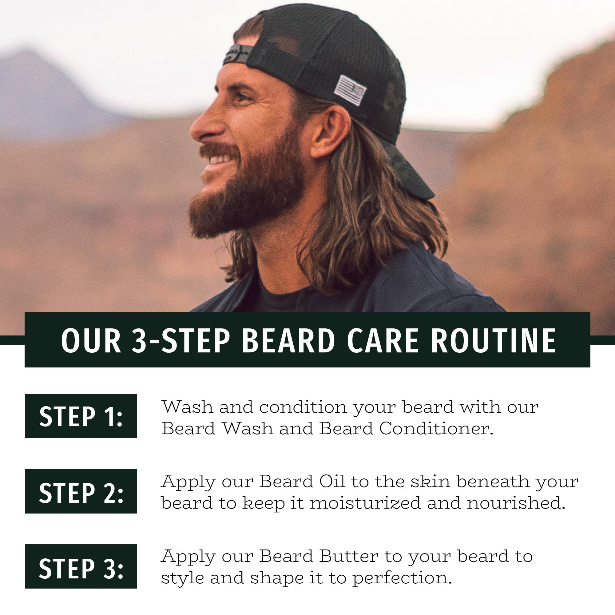 USA-made Live Bearded wash packaging displayed on clean surface