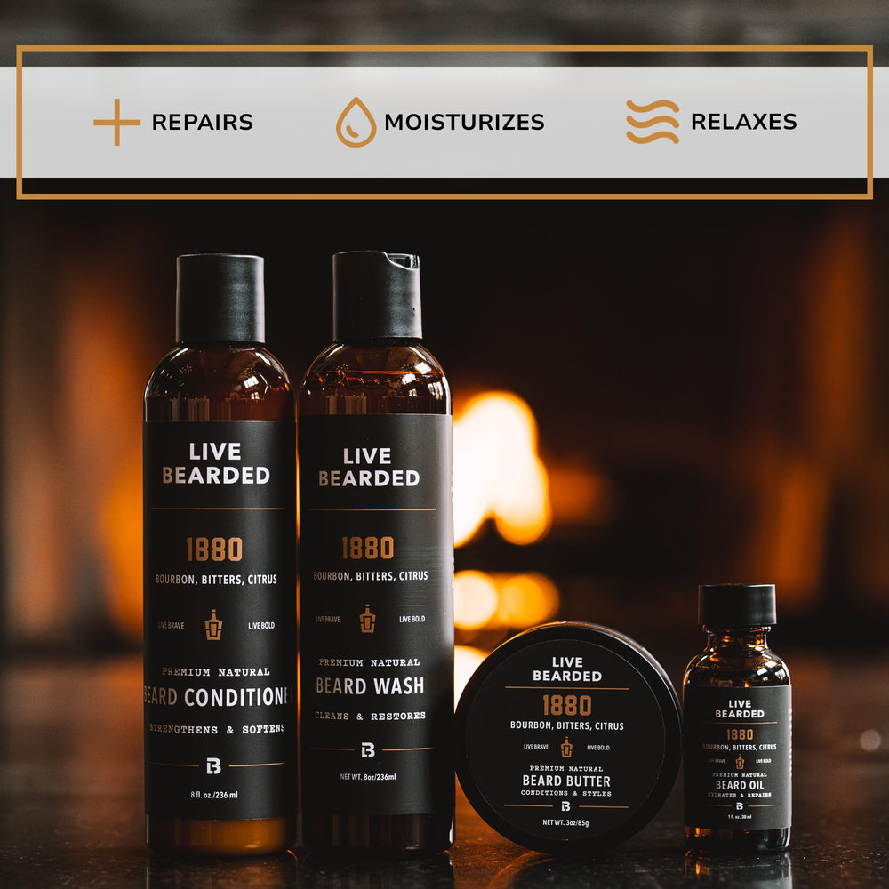 Live Bearded Complete Kit Beard Butter locks in moisture and reduces frizz