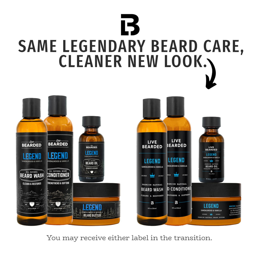 Live Bearded beard conditioner bottle for softening and detangling