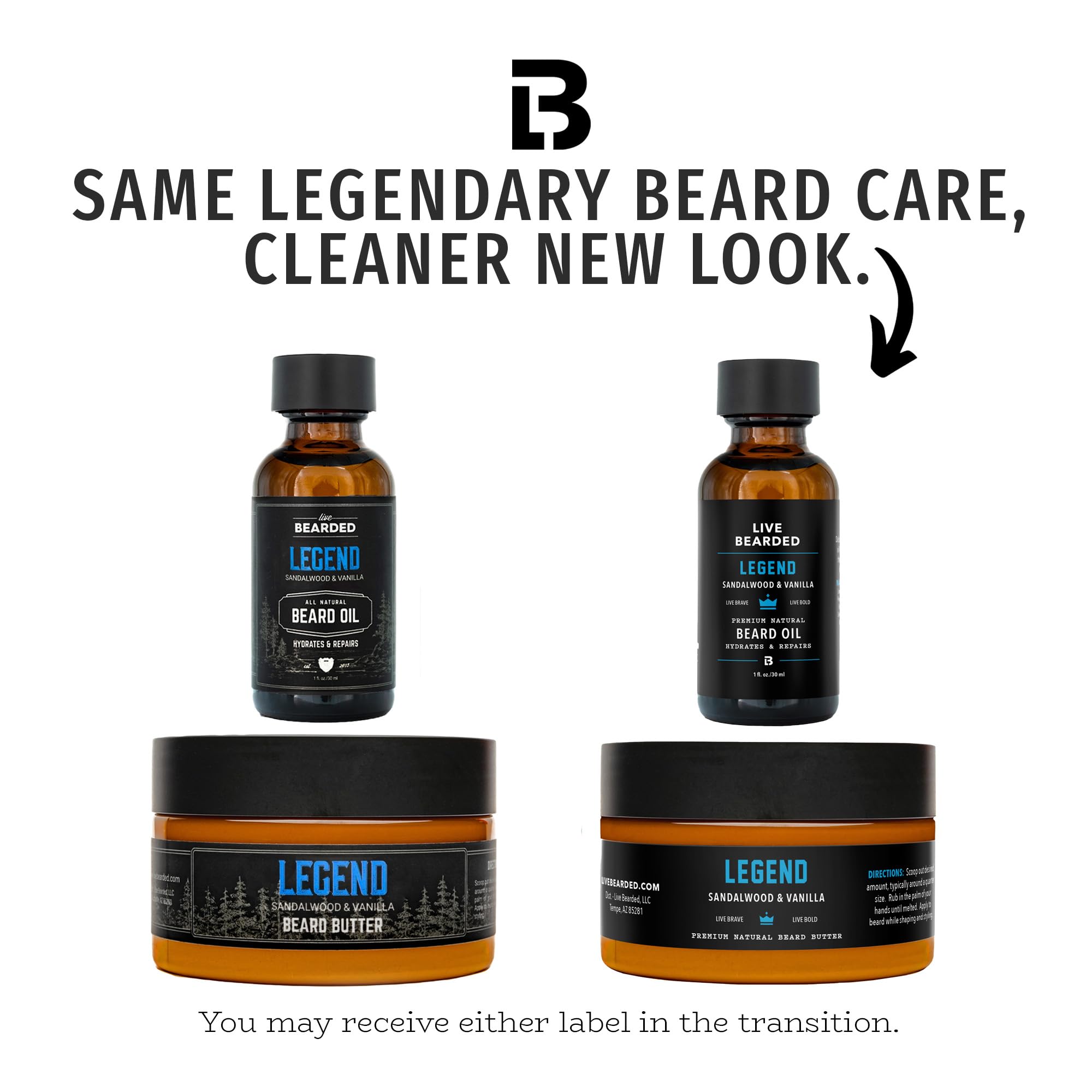 Live Bearded Legend-scent beard butter tub delivers deep moisture for beard and skin