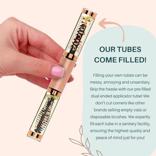 Live Fraiche eyebrow lash growth closeup showcases nourishing oil texture