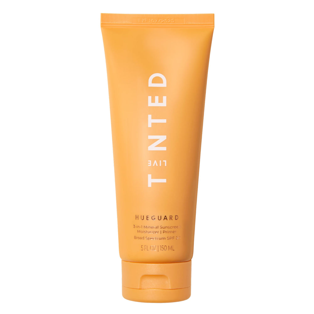Live Tinted Hueguard Jumbo 3-in-1 sunscreen bottle front with reef-safe protection.