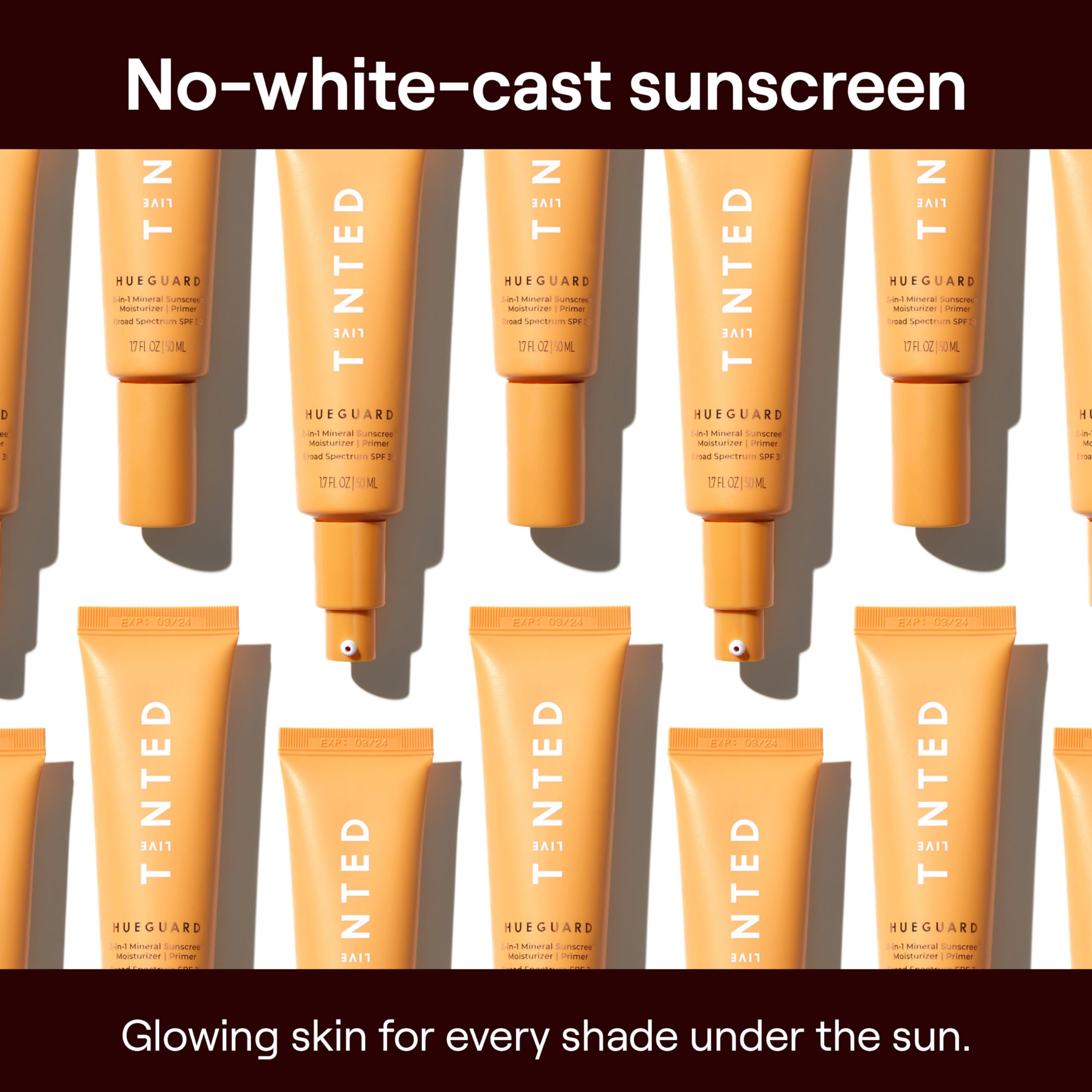 Live Tinted Hueguard texture closeup demonstrates lightweight finish