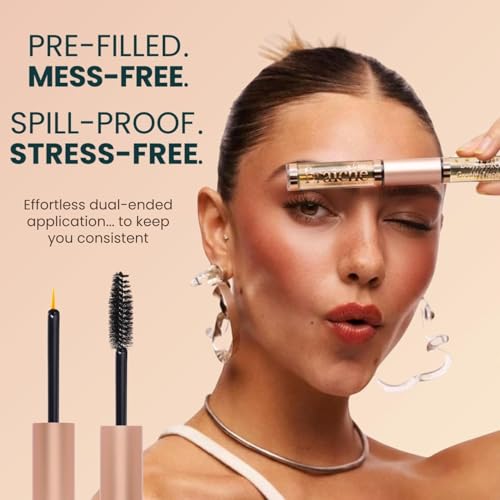 Live Fraiche eyebrow serum close-up focuses on brow nourishment