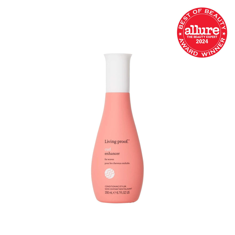 Living Proof Curl Enhancer waves definition close-up highlights texture and definition