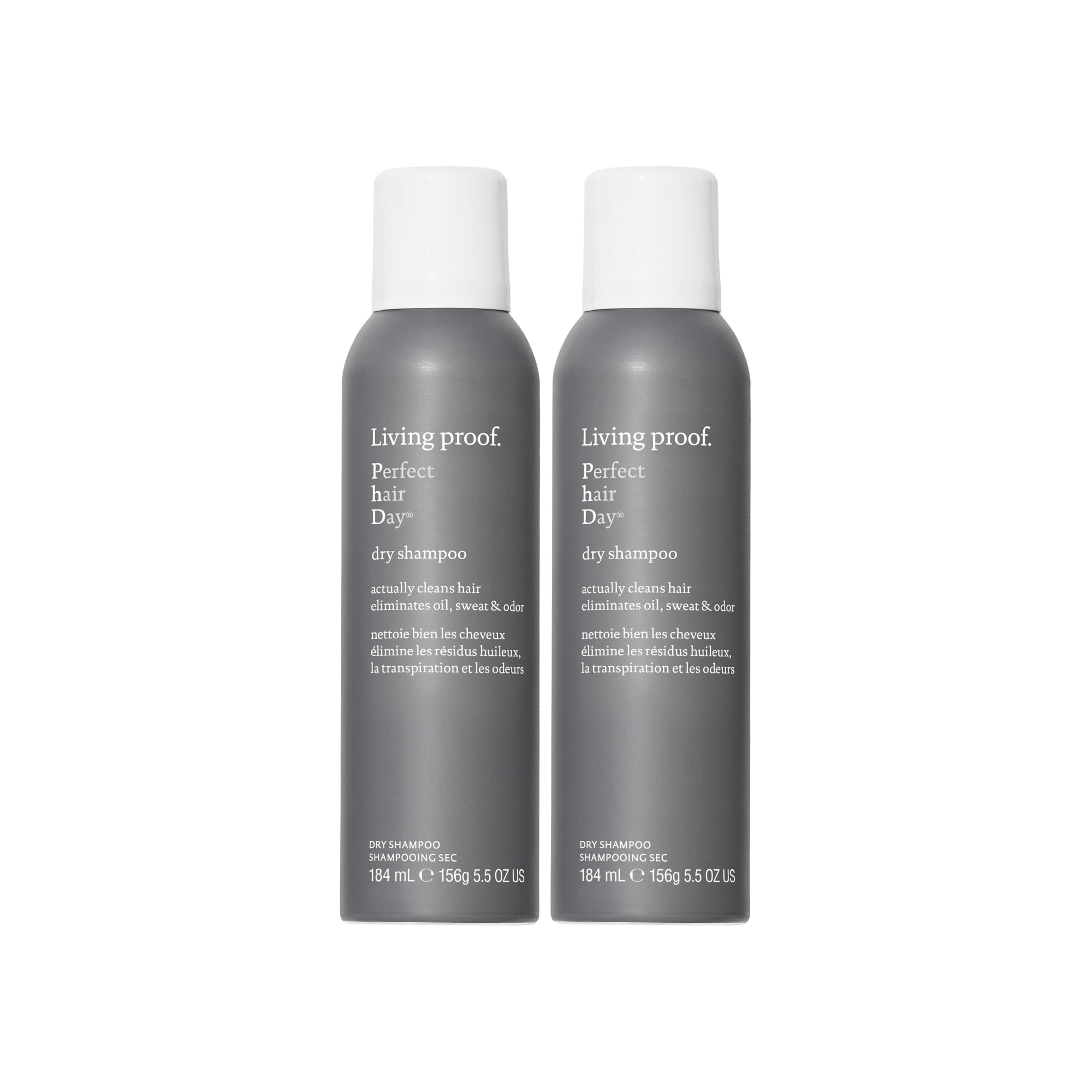 Living Proof dry shampoo bottle front view keeps hair feeling refreshed between washes.
