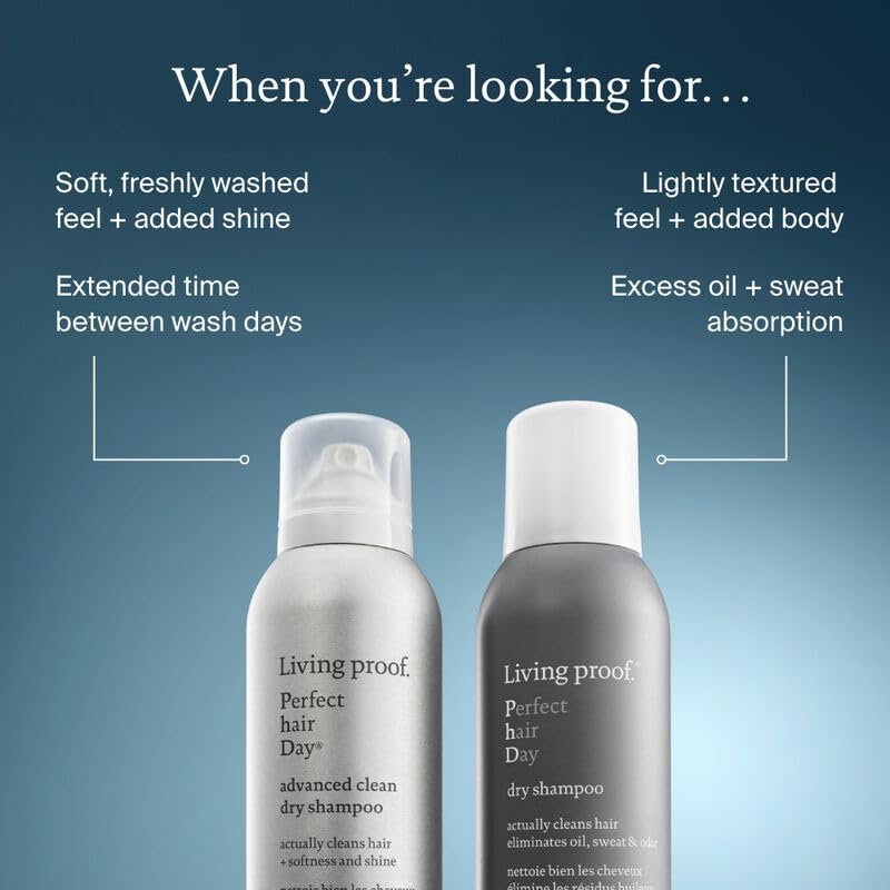 Living Proof dry shampoo hair after use reveals clean, voluminous texture.