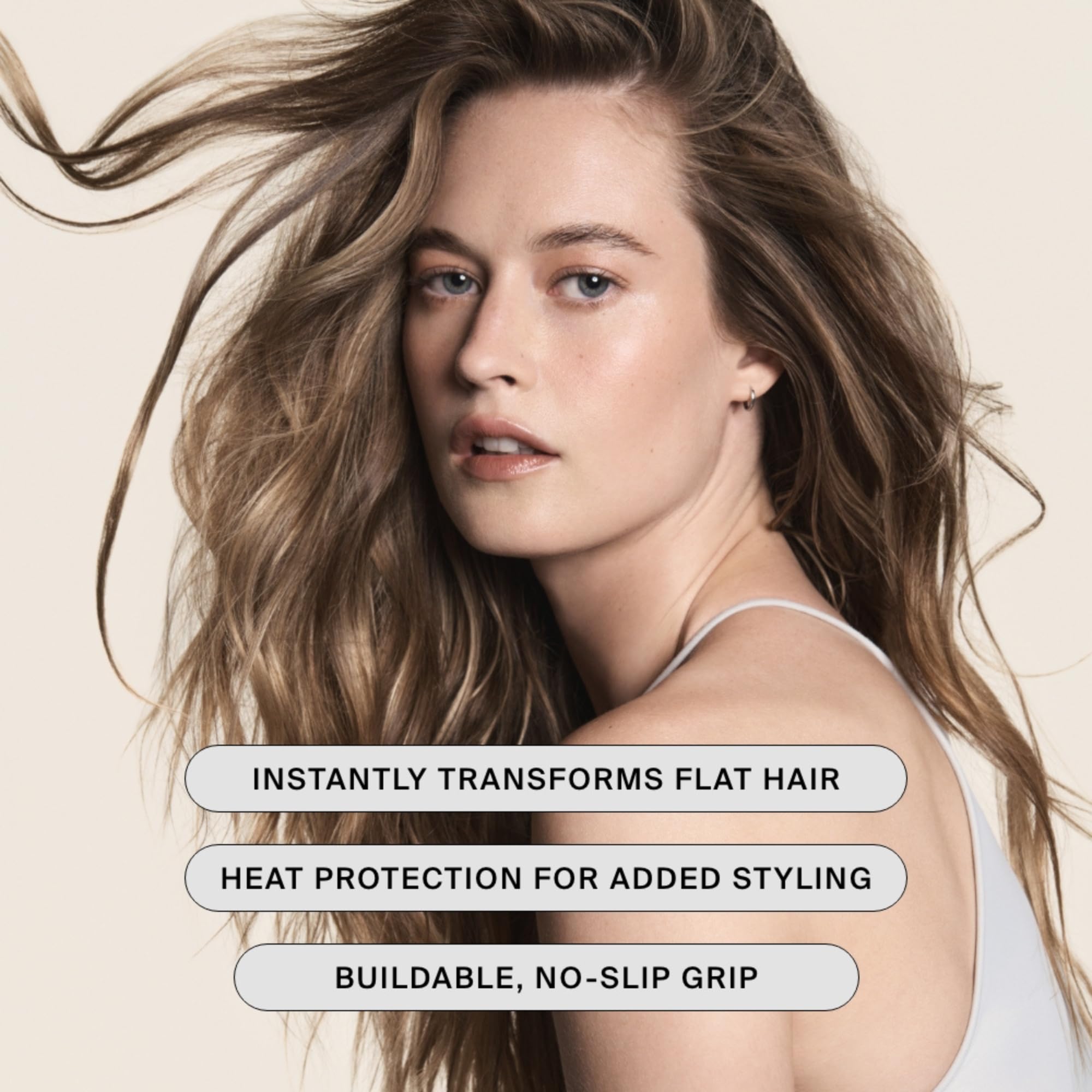 Living Proof Full Dry Volume Spray for dry styling boost in action