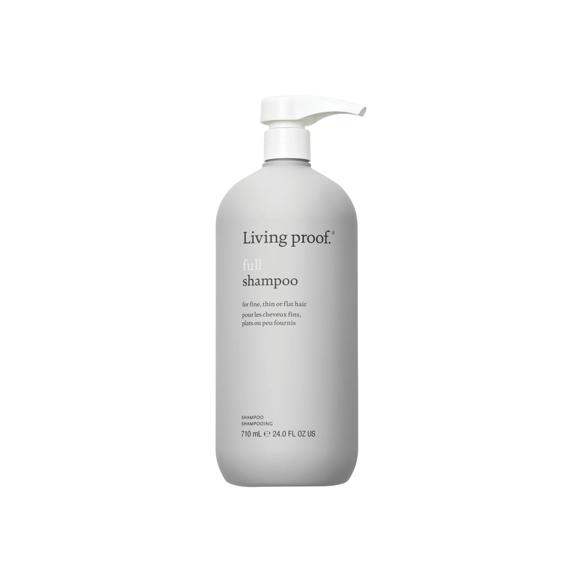 Living Proof Full shampoo bottle front highlights volumizing formula for fuller hair