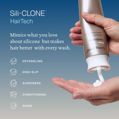 Living proof No Frizz Conditioner adds soft shine and manageability.