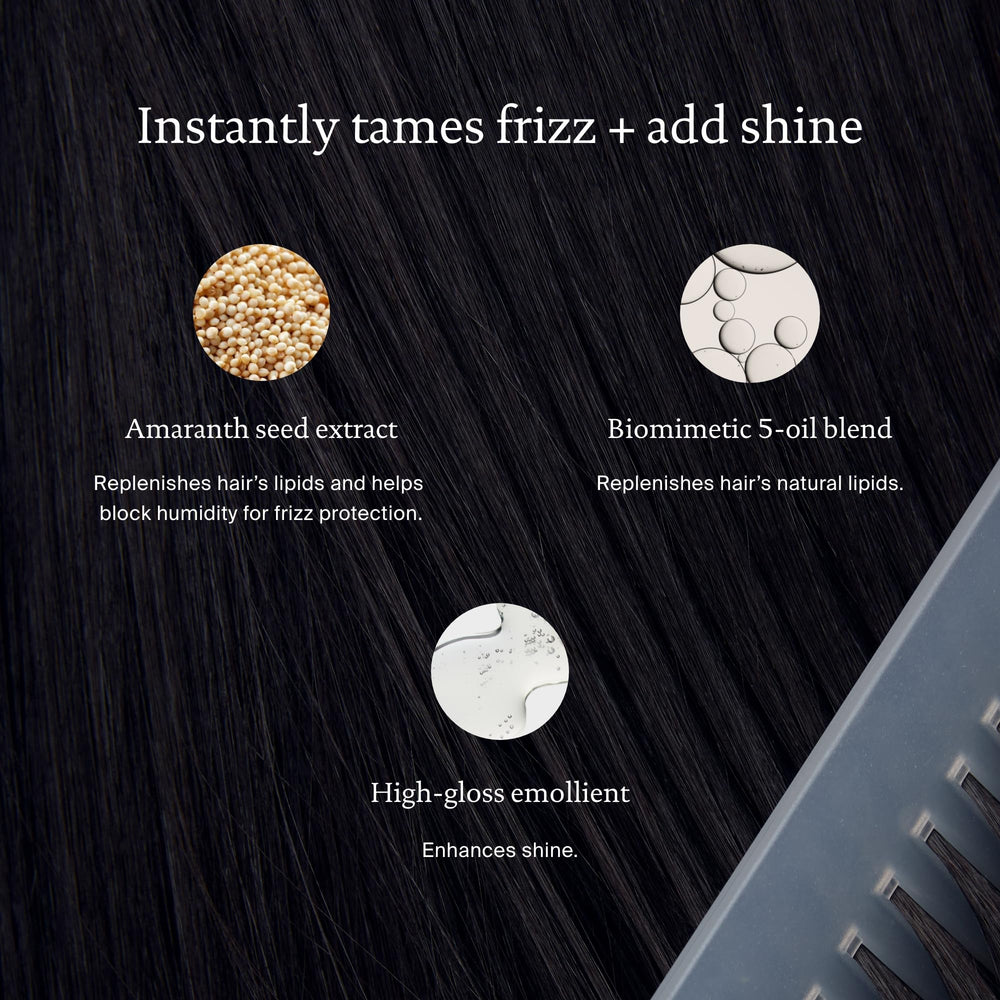 Living Proof No Frizz Instant De-Frizzer close-up of lipids replenishment formula