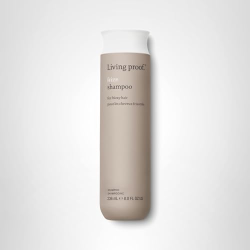 Living Proof No Frizz Shampoo 8oz bottle close-up ideal for daily use
