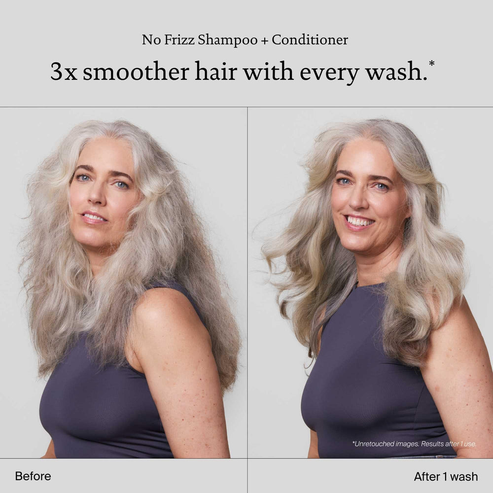 Living Proof No Frizz Shampoo cleanse-dirt-oil focuses on removing buildup for refreshed hair.