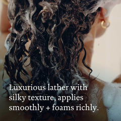 Living Proof No Frizz Shampoo shiny-soft-hair exhibits silky, manageable results after use.