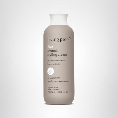Living Proof No Frizz Smooth Styling Cream packaging box shown for product display.