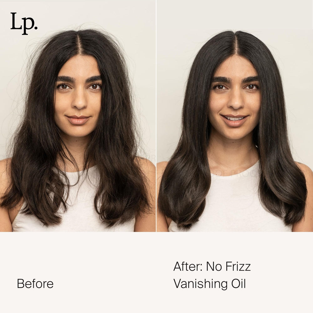 Living Proof No Frizz Vanishing Oil a small amount on hair