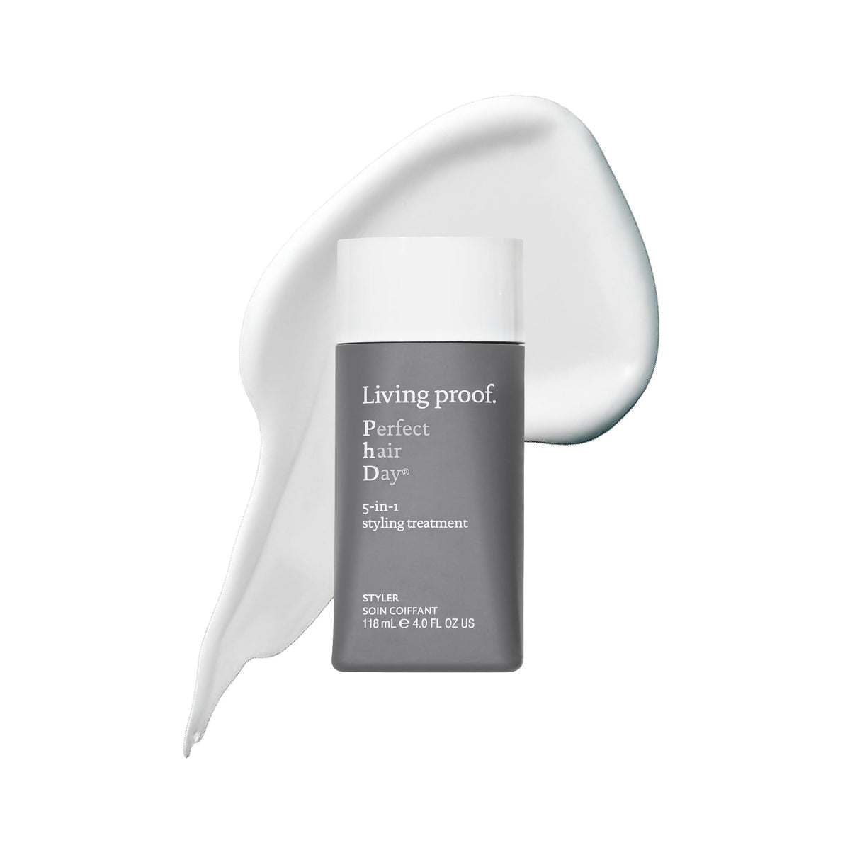 Living Proof Perfect Hair Day 5-in-1 bottle front for smooth polished styling