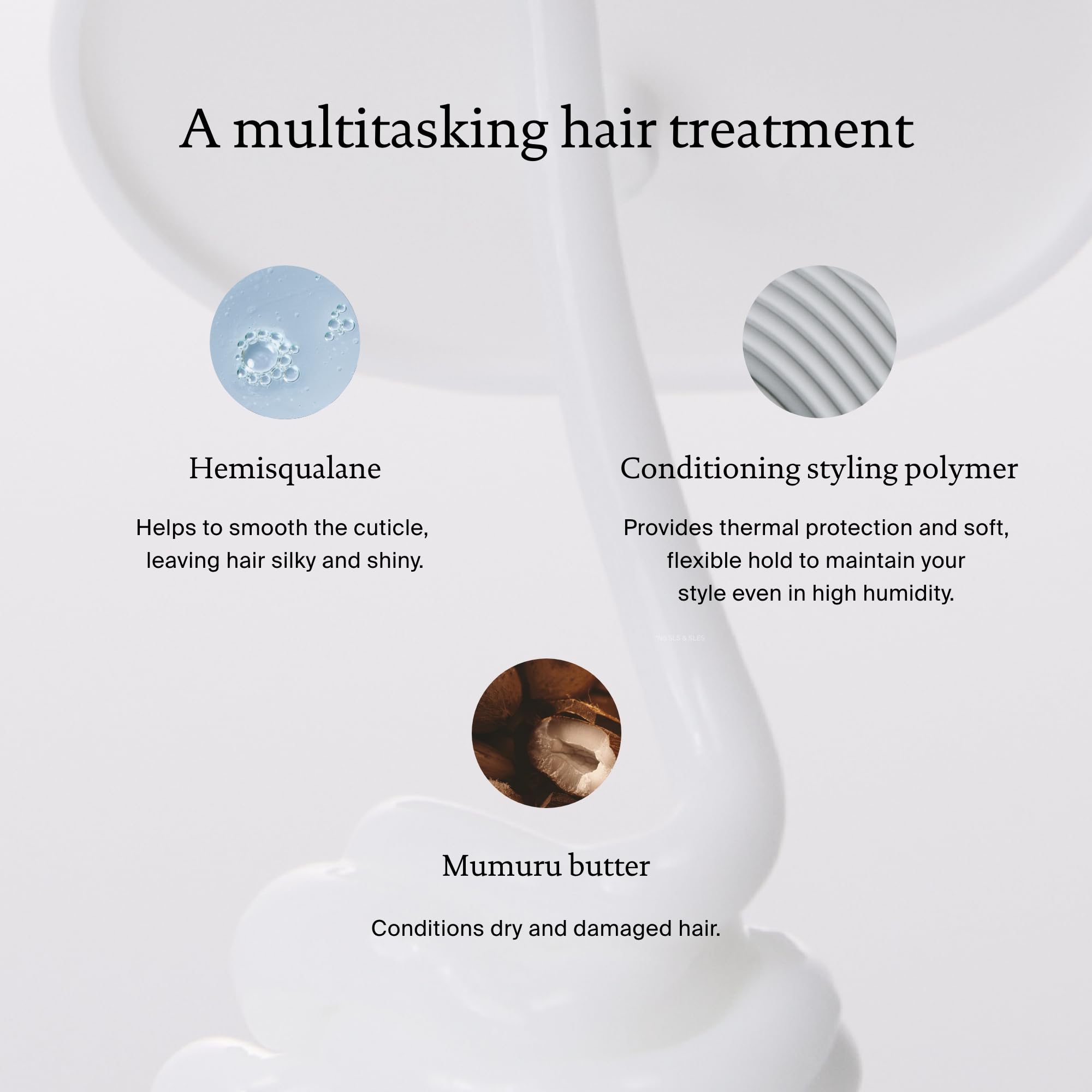 Living Proof Perfect Hair Day 5-in-1 creamy texture on hair for smoothness and strength