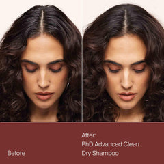 Living Proof Perfect Hair Day Dry Shampoo softness and shine close-up after use.