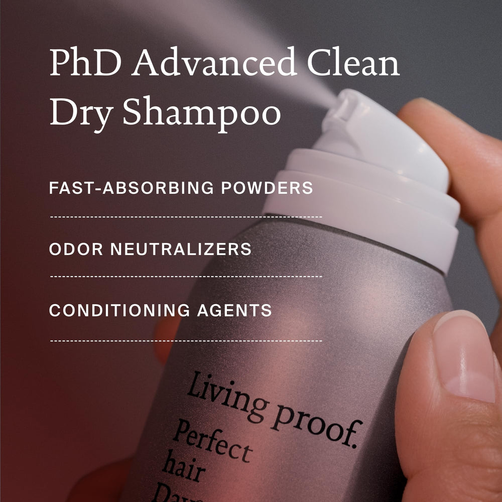 Living Proof Perfect Hair Day Dry Shampoo Velvet Amber scent enhances refresh between washes.