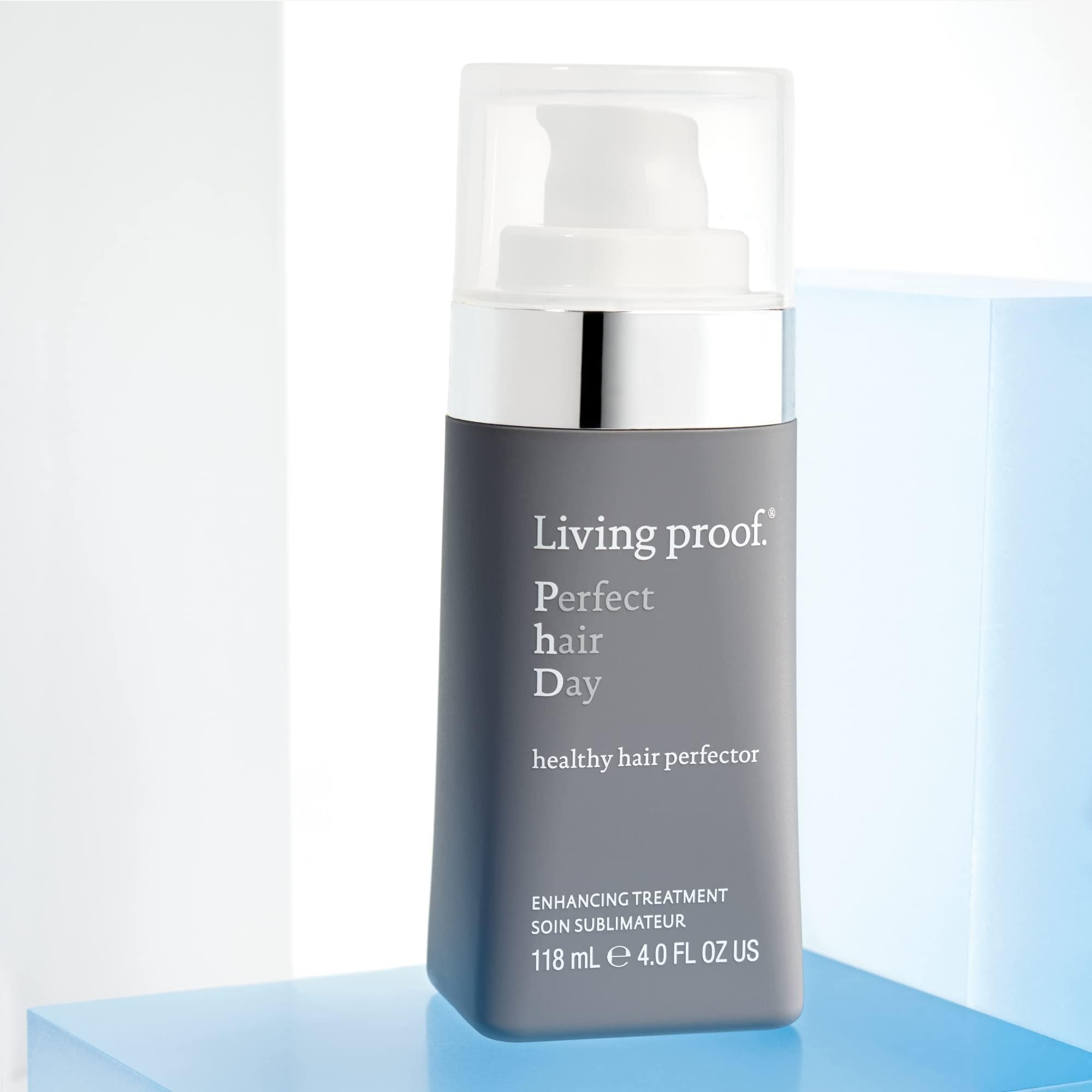 Living Proof Perfect Hair Day humidity block guards against frizz in damp air.