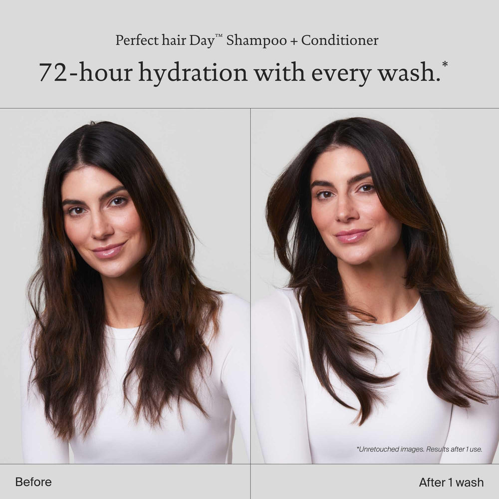 Living Proof Perfect Hair Day Shampoo bottle with pump for easy daily use.