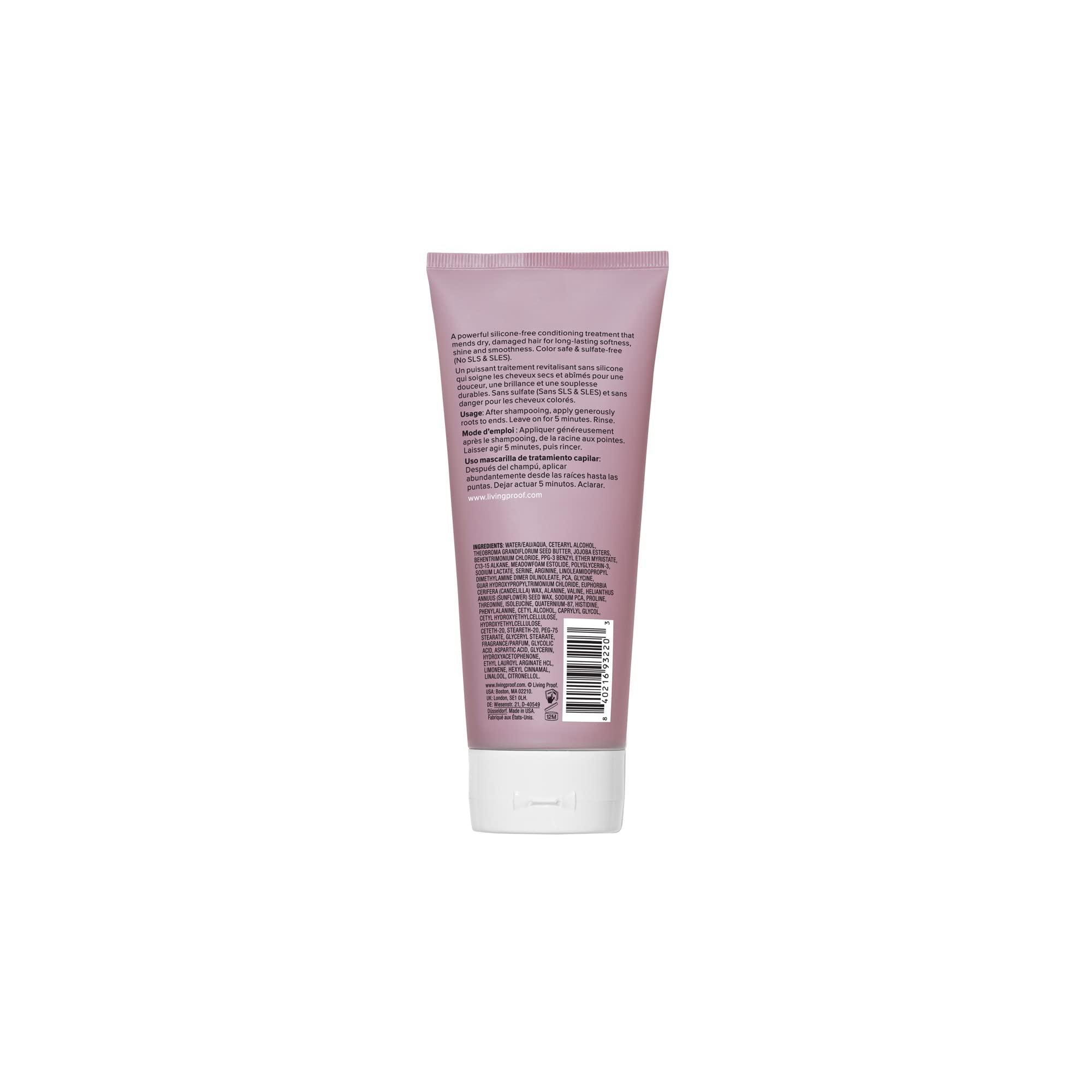 Living Proof Restore Repair Mask creamy texture close-up for rich conditioning and frizz control