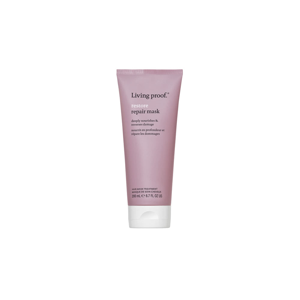 Living Proof Restore Repair Mask bottle front view for deep conditioning and repair