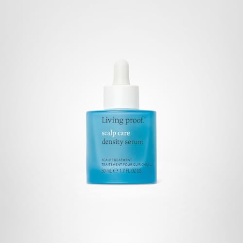Sleek packaging of Living Proof Density Serum on vanity