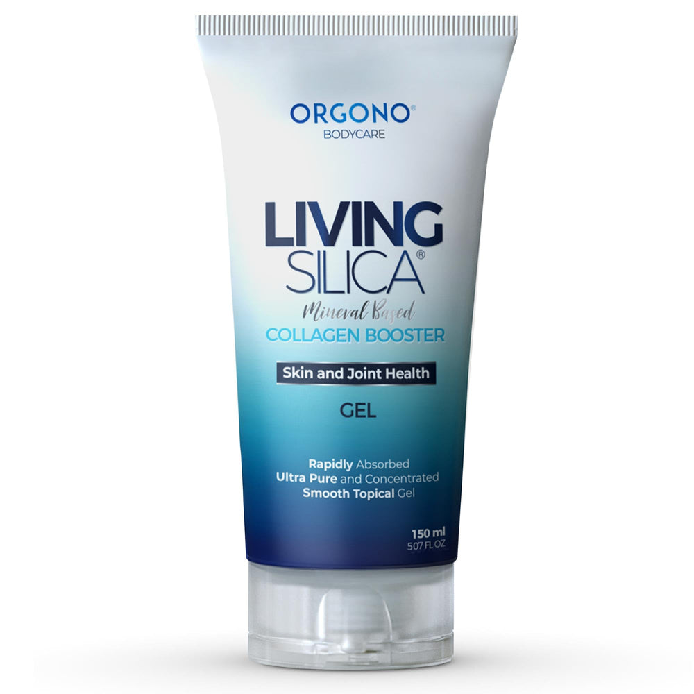 Living Silica Orgono collagen booster gel bottle for targeted skin support