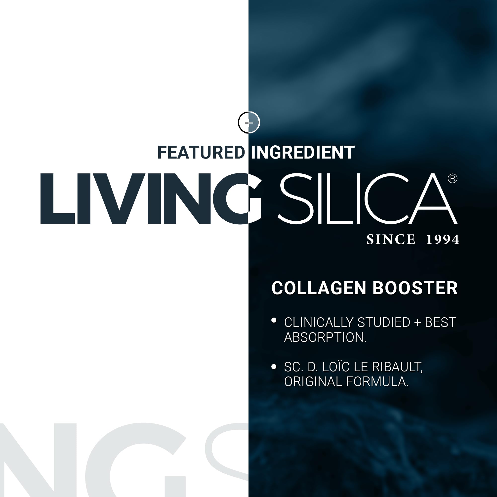 Living Silica Orgono gel pump for easy dispensing during routine