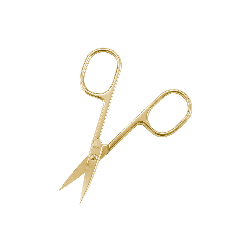 LIVINGO compact tin case protects scissors for travel and storage.