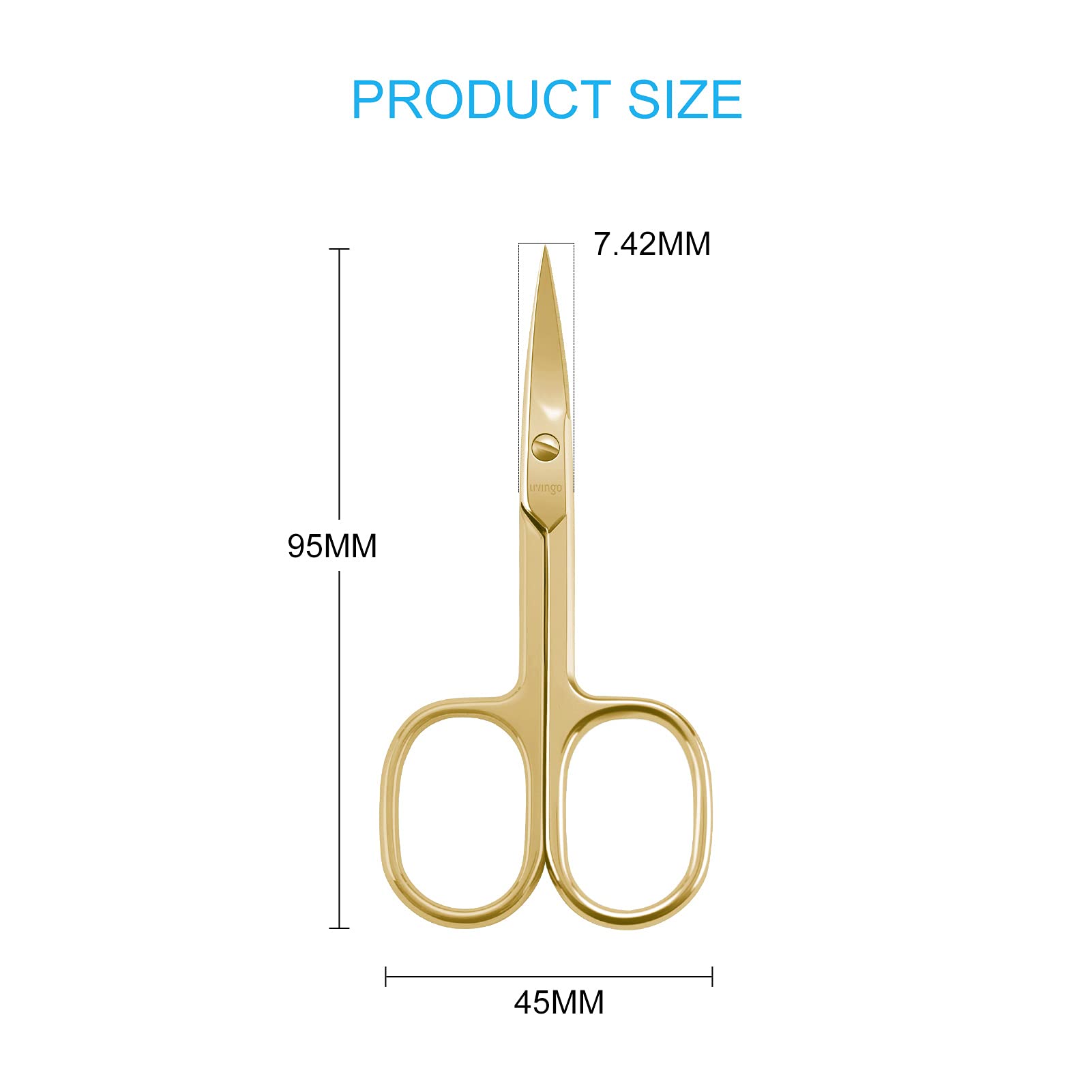 LIVINGO multi purpose nail scissors designed for manicures, pedicures, and cuticle care.