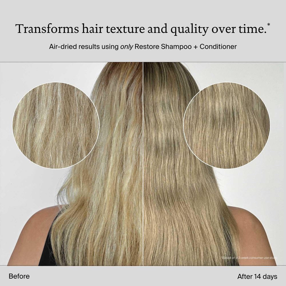 Living Proof Restore Shampoo packaging emphasizes silicone-free formula.