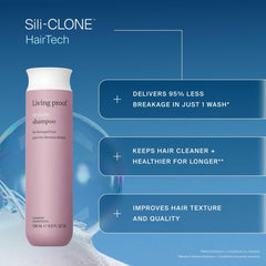 Living Proof Restore Shampoo pump-top packaging for daily-use convenience.