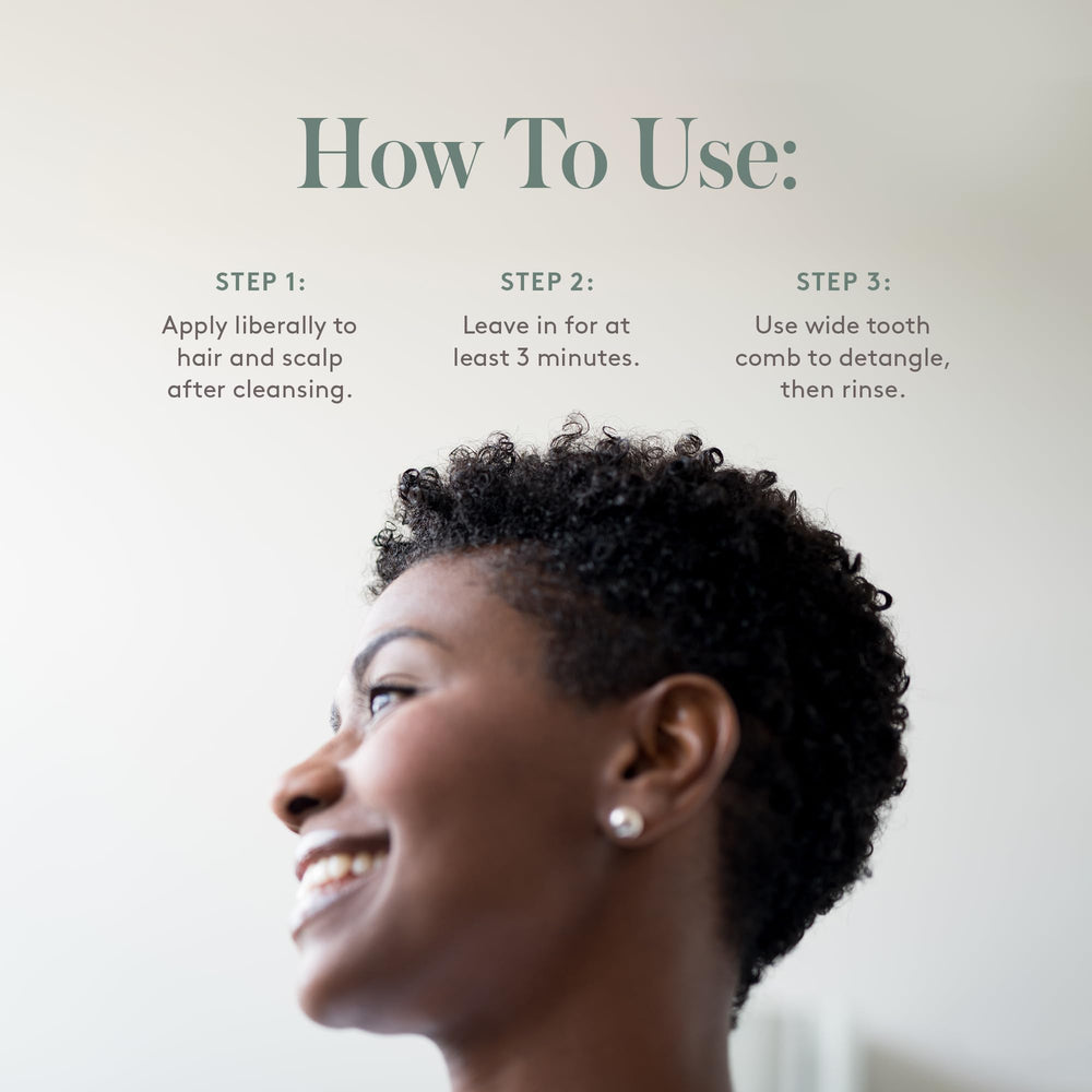 LivSo Moisturizing Scalp Conditioner applied to hair aids detangling.