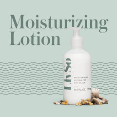 LivSo lotion applied to scalp for lightweight moisture