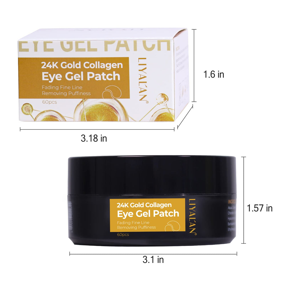 LIYALAN parches ojos 24K oro, ideal para uso nocturno