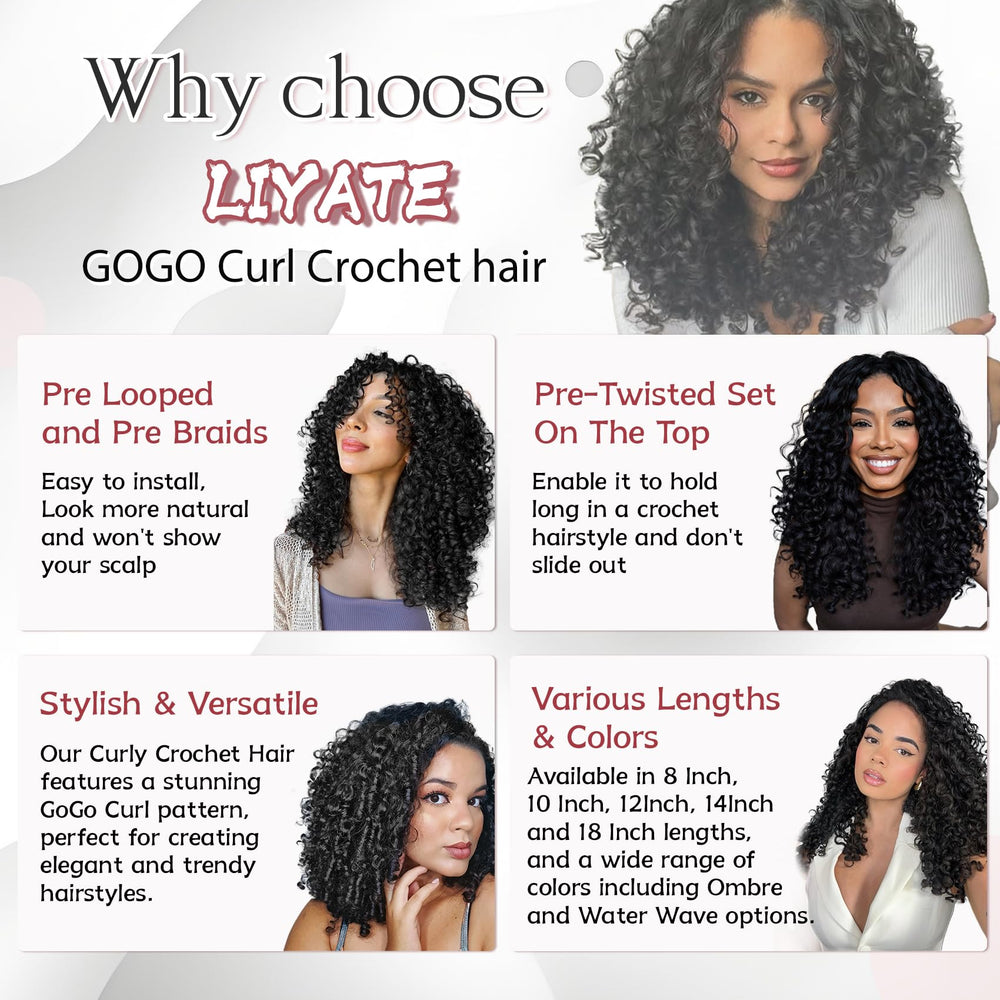 LIYATE Gogo Curl prelooped bundles reduce shedding during install.
