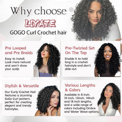 LIYATE Gogo Curl prelooped bundles reduce shedding during install.