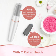 LIYUJSDZ electric foot file removable heads close-up for easy cleaning.