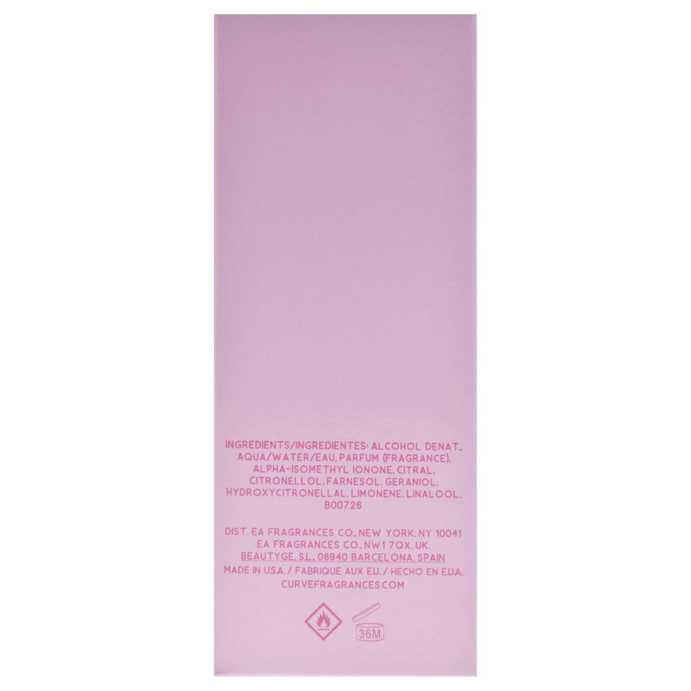Liz Claiborne Curve Pink Blossom application for bloom-inspired scent.
