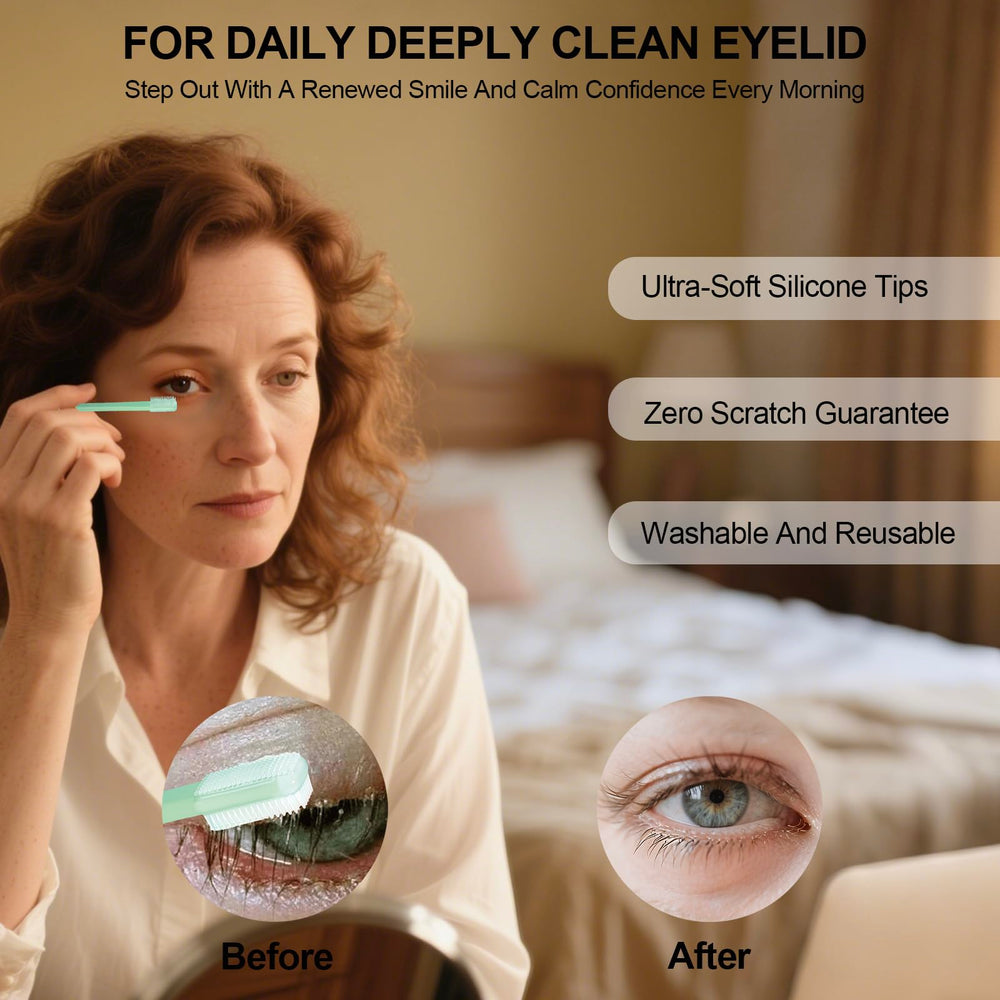 LIZICH Eyelid Brush angled tip detail for precise margins cleaning